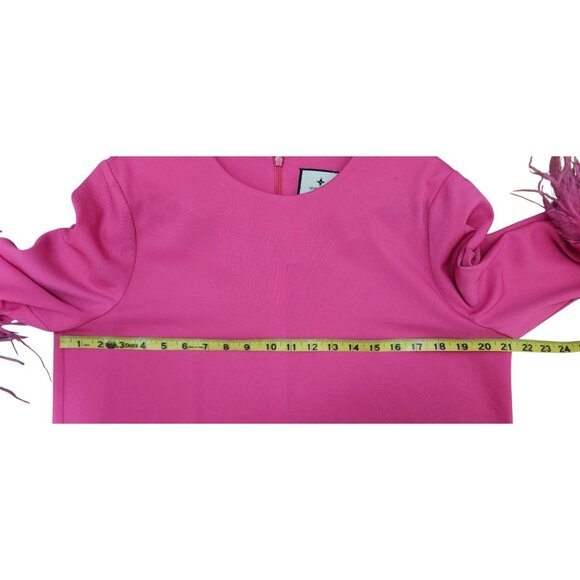 Tuckernuck Hot Pink Feather Jamie Dress Size L - Picture 13 of 16
